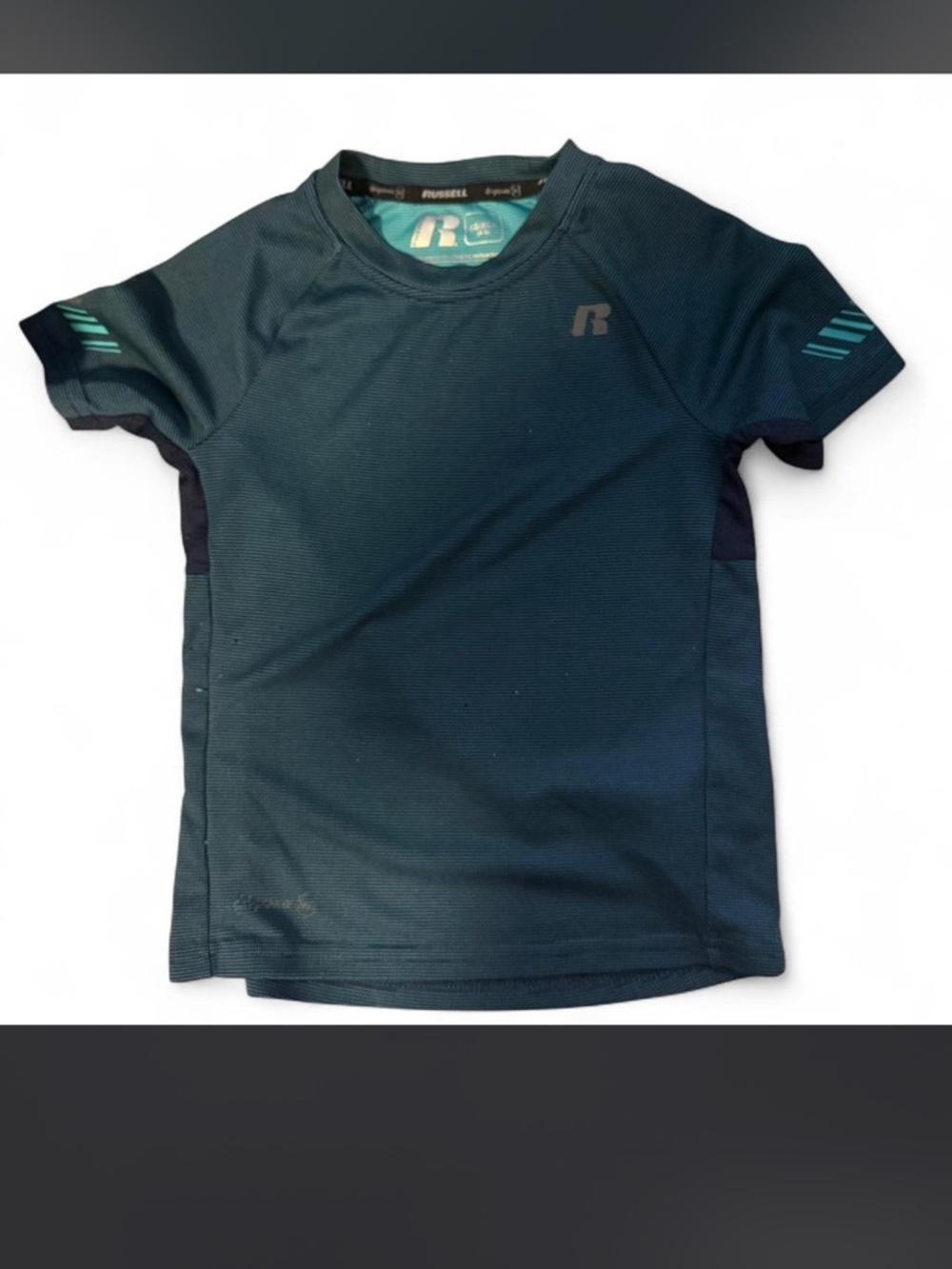 Russ Kids' Dark Teal Short-Sleeve Swim Rashguard with Teal Accent